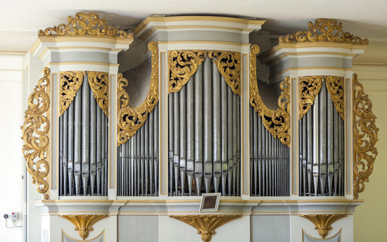 Orgel in der Kirche Lebusa, Foto: LKEE, Andreas Franke, Lizenz: LKEE, Andreas Franke